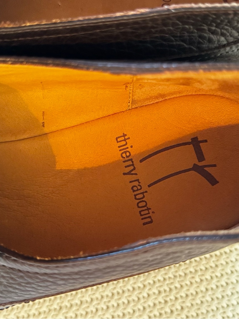 THIERRY RABOTIN Italian Men’s Dark Brown Leather Slip-On Loafers Designer Shoes - Picture 11 of 14